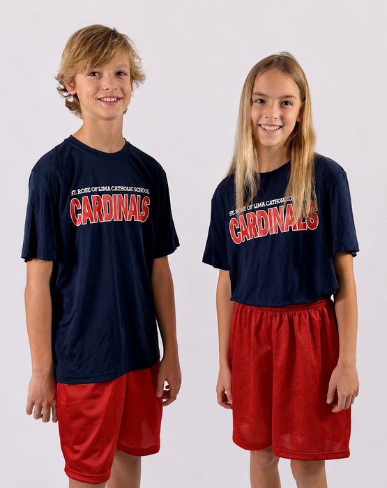 PE Short Red Mesh