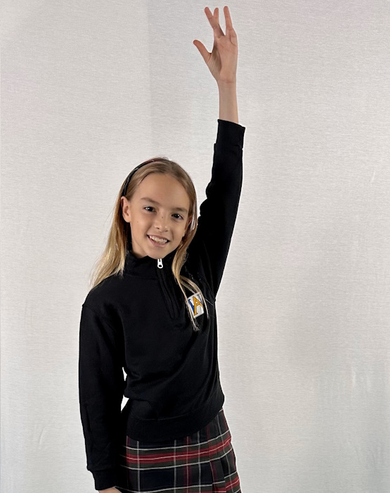 Black Quarter Zip Sweatshirt