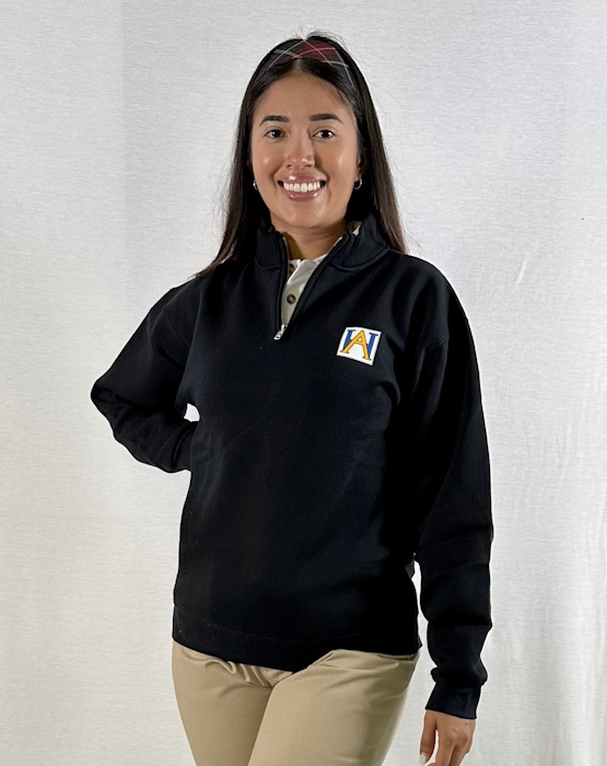 Black Quarter Zip Sweatshirt