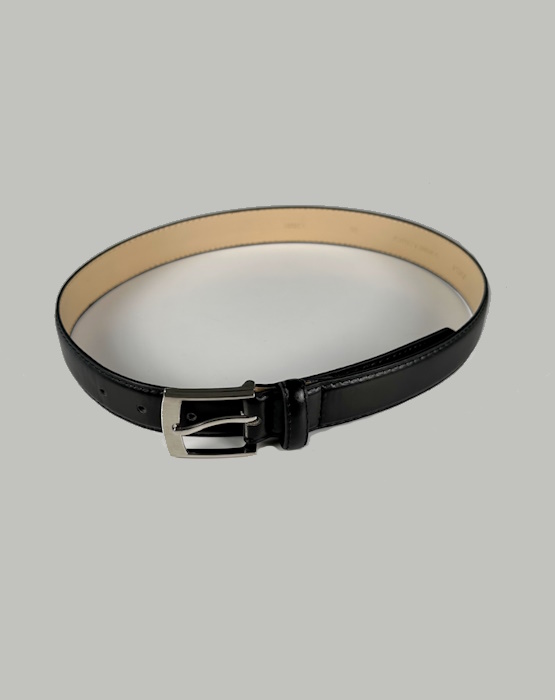 Boys Black Leather Belt